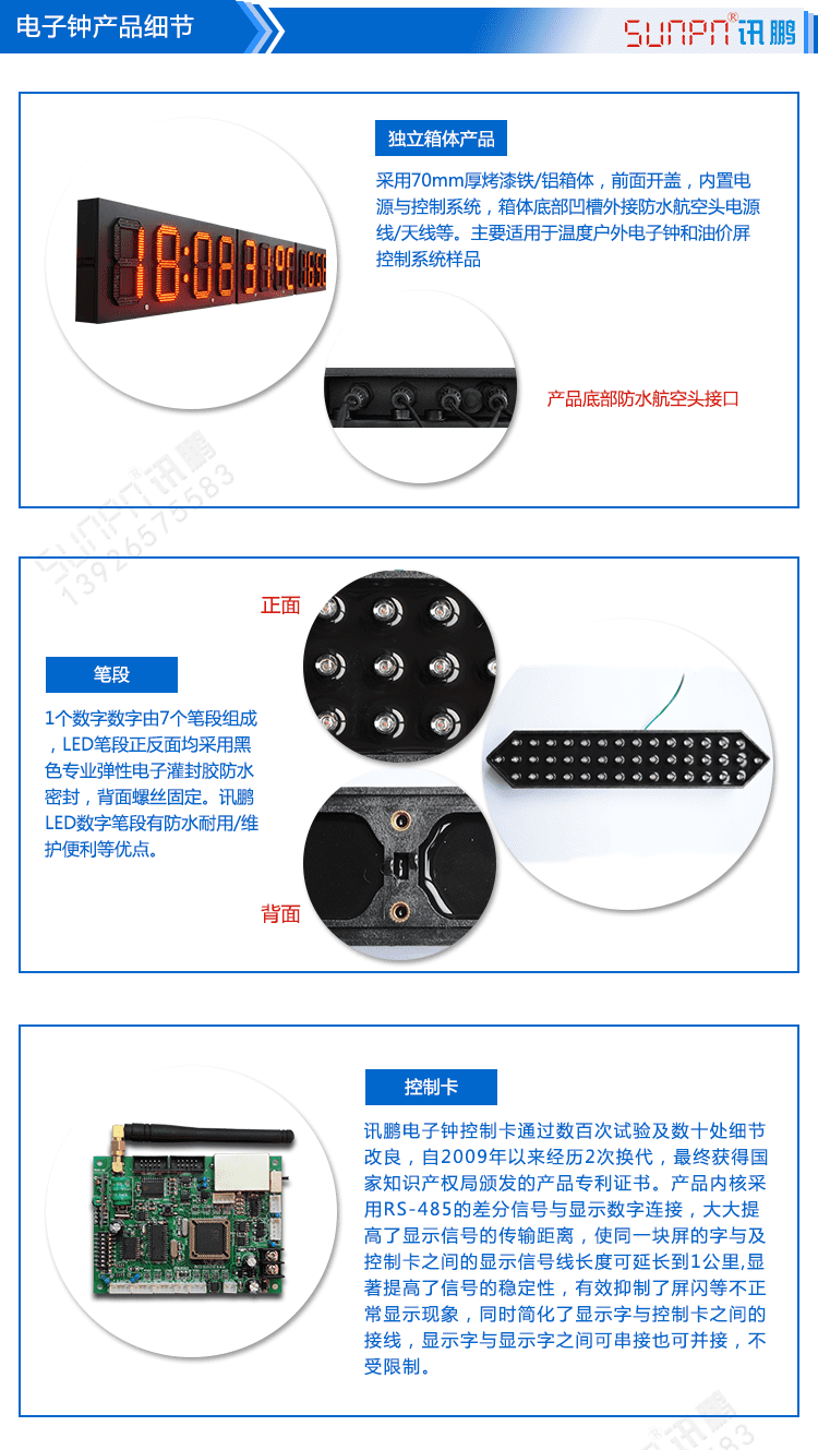 LED戶外電子時鐘產品細節