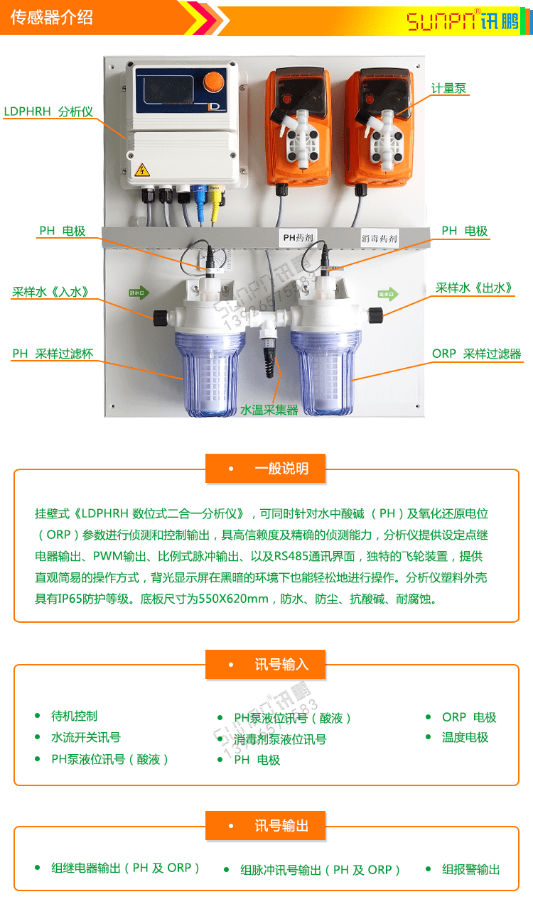 泳池水質(zhì)監(jiān)測(cè)顯示屏傳感器介紹