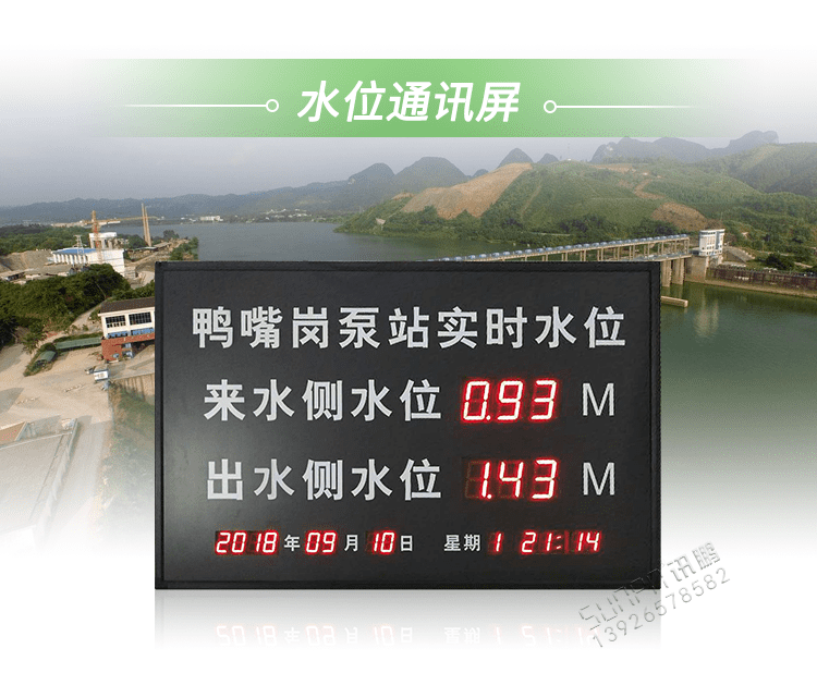 水庫水位監測顯示看板引言