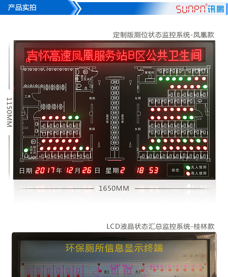 廁所狀態(tài)屏產品實拍