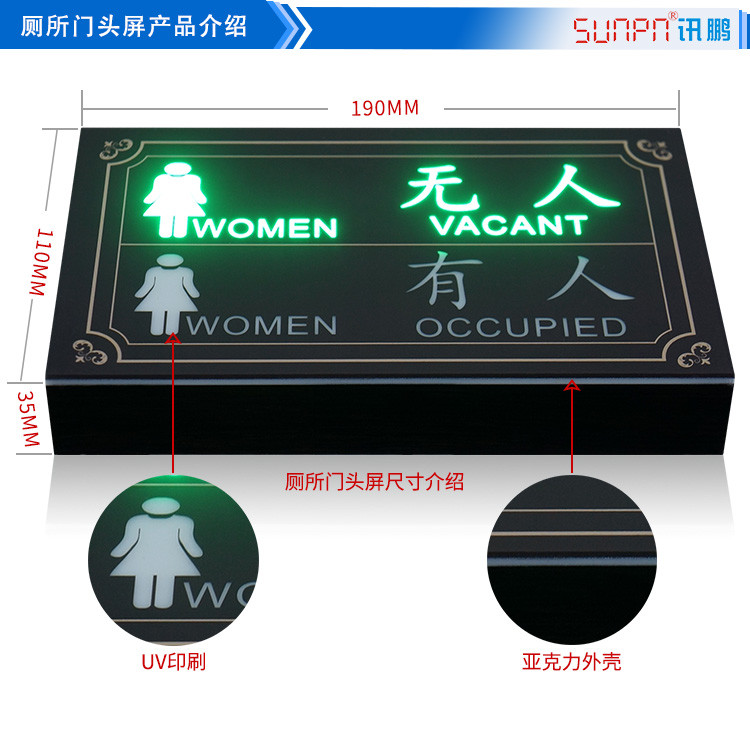液晶廁所狀態匯總顯示系統產品實拍