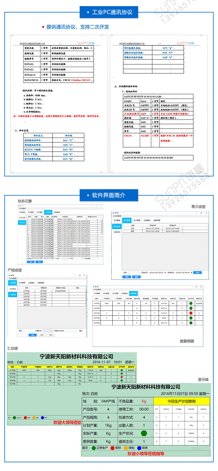 訊鵬工業一體機通訊協議