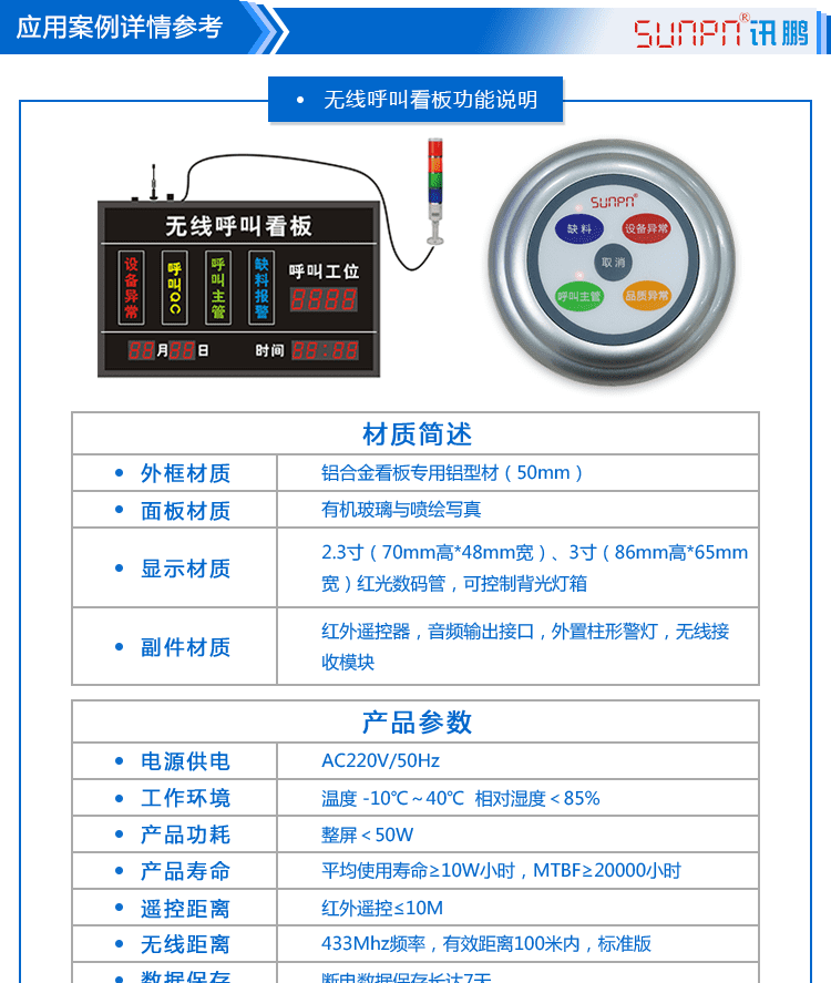 安燈系統(tǒng)電子看板產(chǎn)品參數(shù) 安燈系統(tǒng)電子看板產(chǎn)品參數(shù)