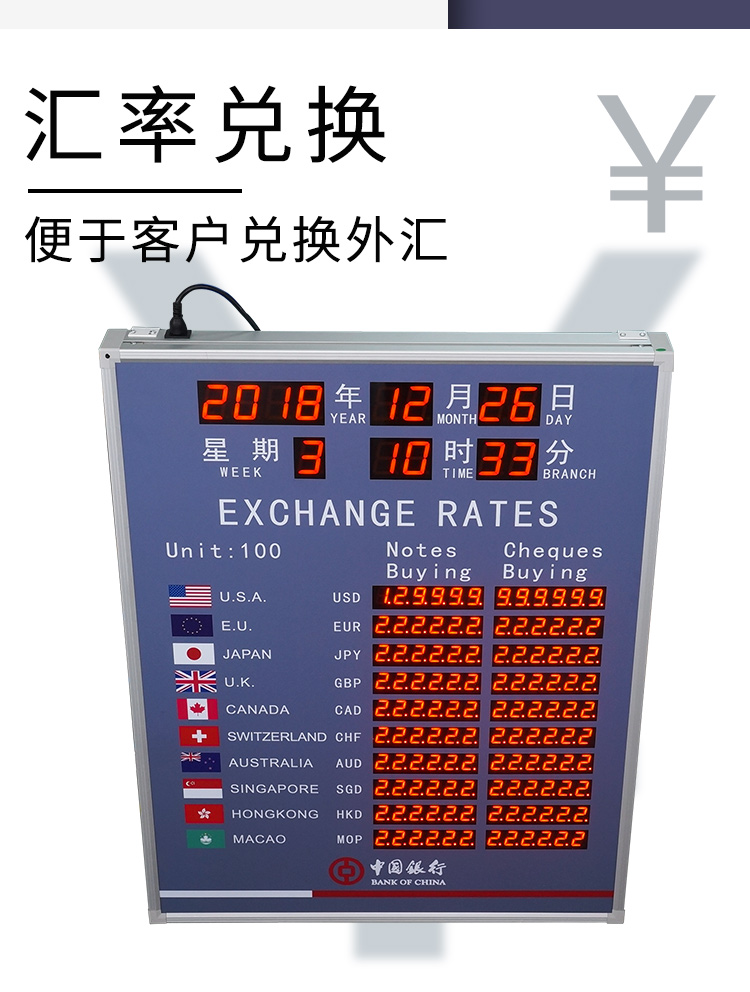 外匯匯率顯示屏產(chǎn)品實拍