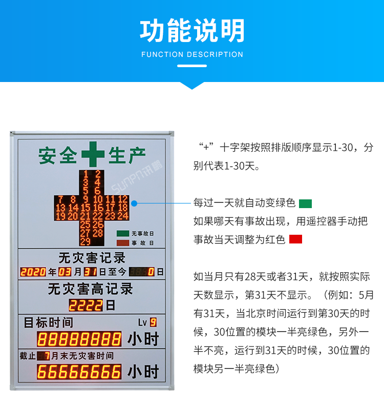 安全天數(shù)揭示牌功能說明 安全天數(shù)揭示牌功能說明