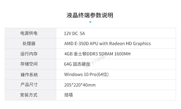 安燈系統液晶終端參數說明