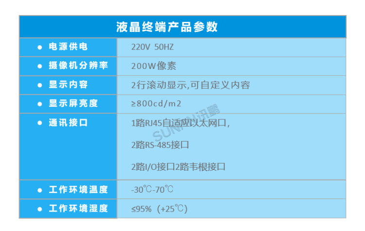 智能車位引導系統道閘-產品參數