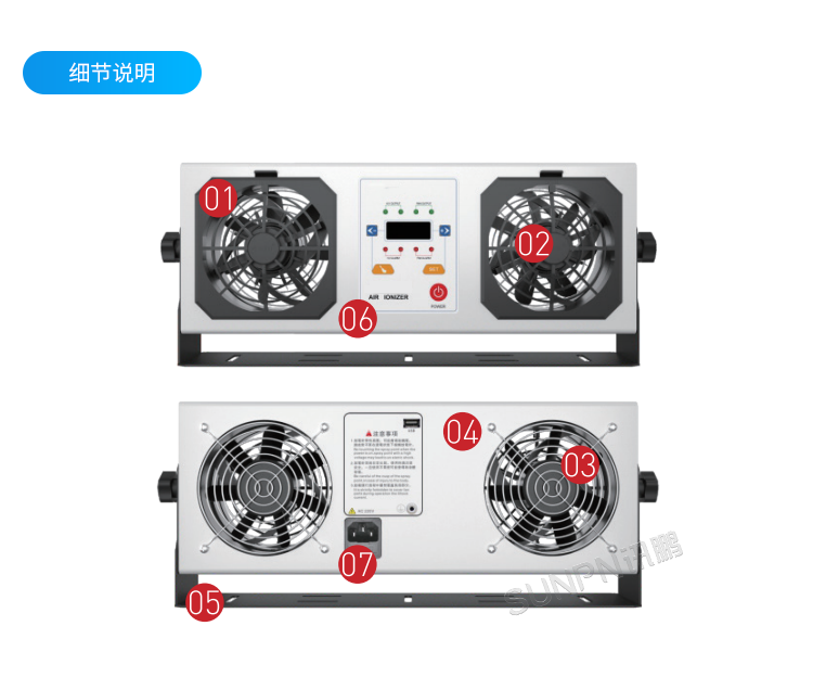 工業(yè)除靜電離子風(fēng)機-SP-40AR細節(jié)說明 工業(yè)除靜電離子風(fēng)機-SP-40AR細節(jié)說明