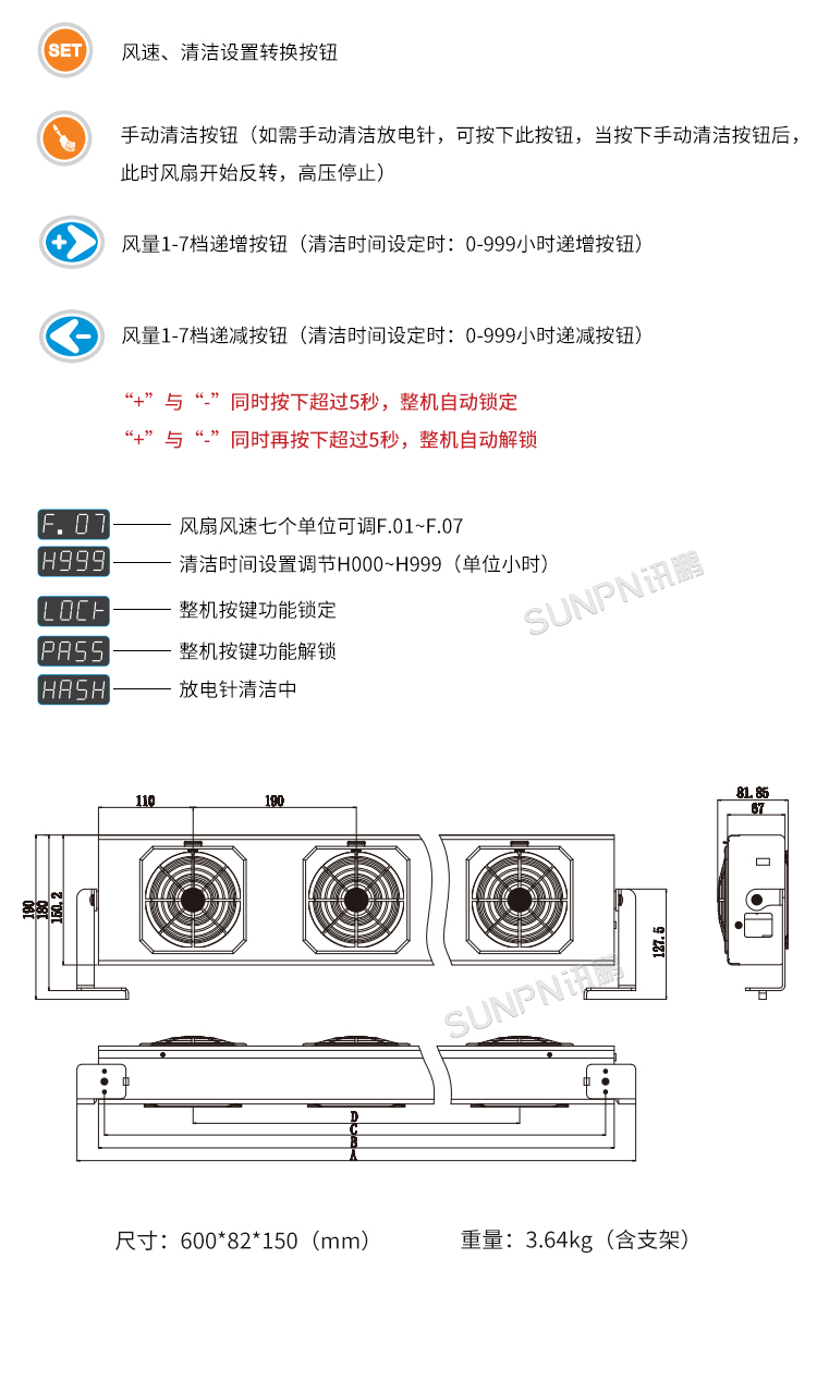工業(yè)除靜電離子風(fēng)機-SP-60ARC細節(jié)說明 工業(yè)除靜電離子風(fēng)機-SP-60ARC細節(jié)說明